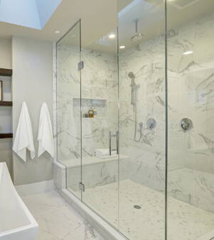 Frameless Glass Shower Partitions