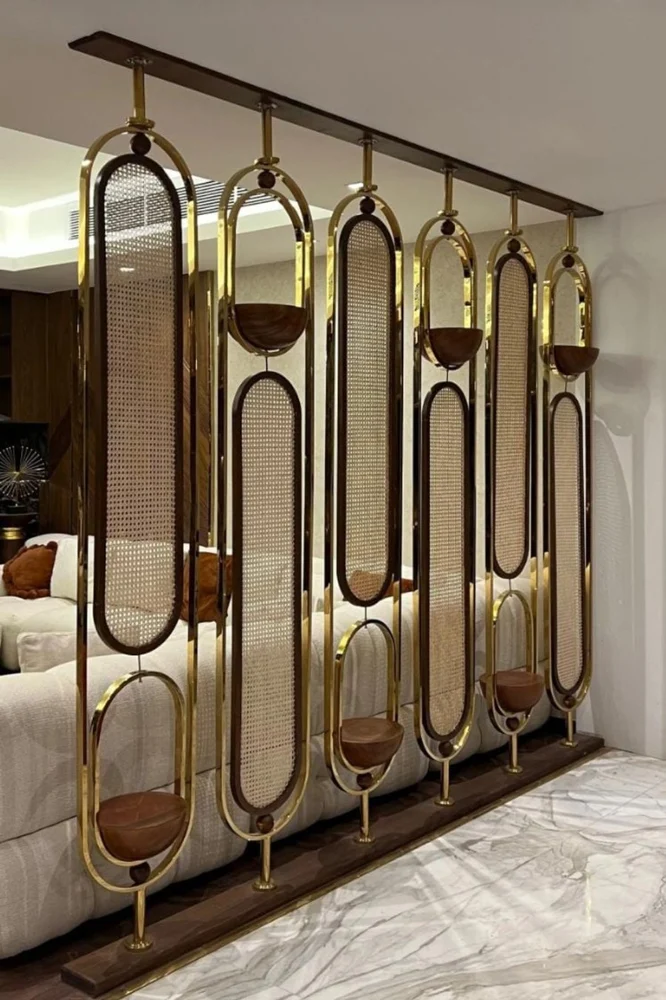 Stainless Steel partition with fluted glass Bangalore , Karnataka Railfit