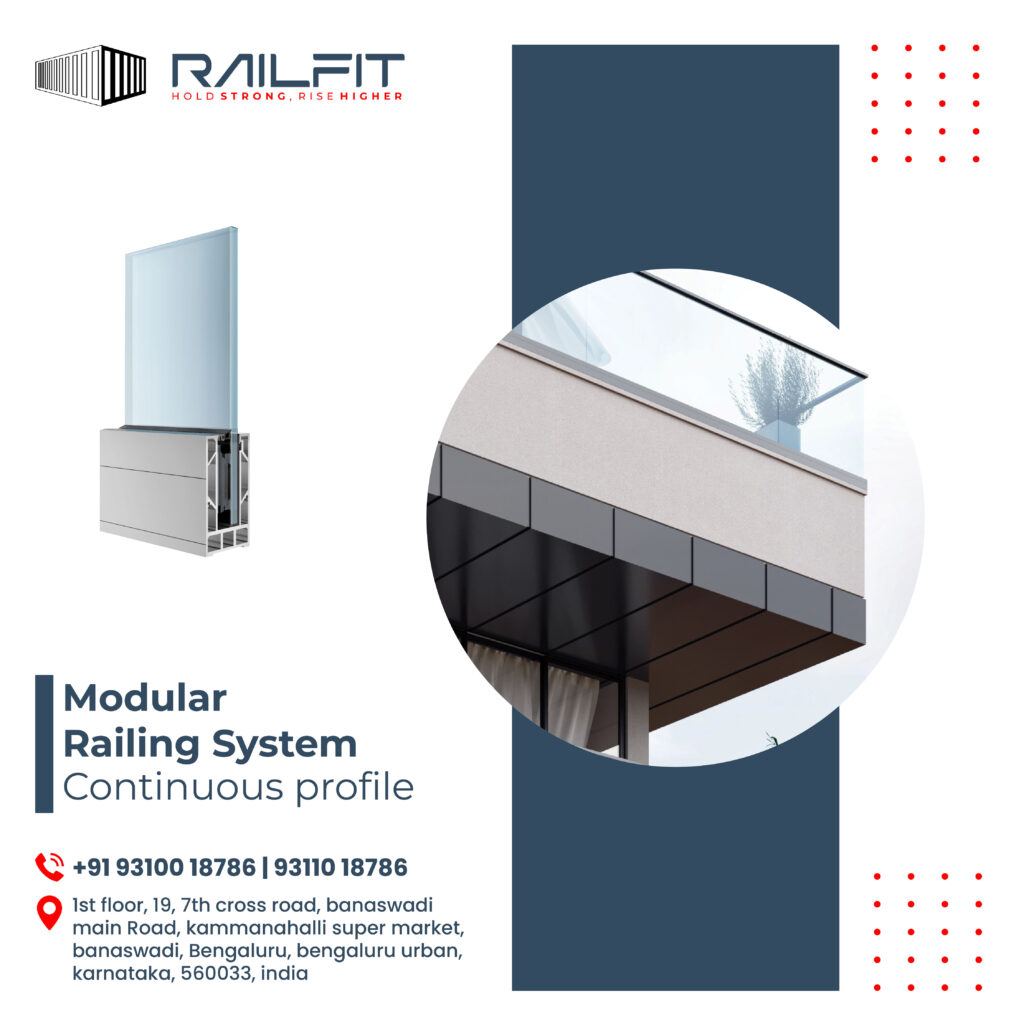 Modular Railing Contractors in Bangalore - Modular Railing Systems Continuous Profile - RailFit
